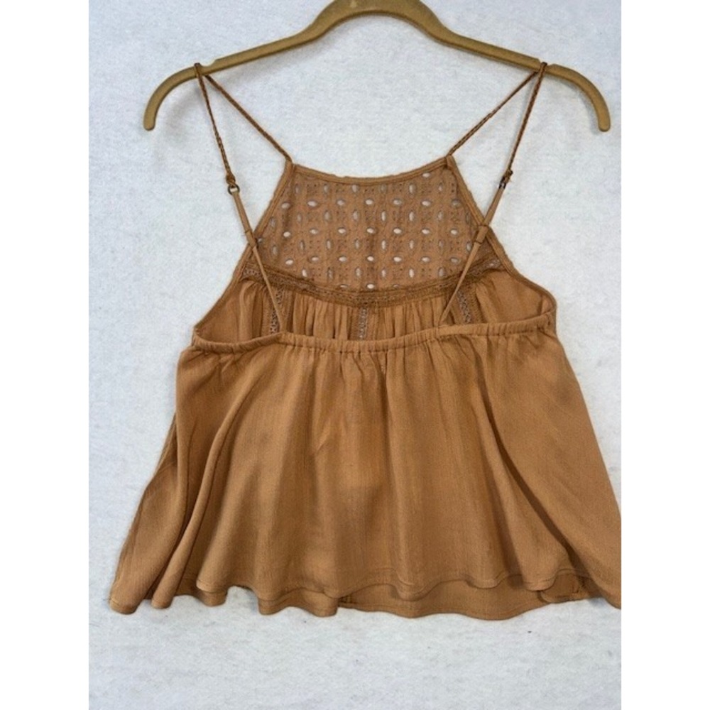 NEW Cape Juby Eyelet Crinkle Swing Tank Top‎ Halter Boho Hippie Festival XS - Picture 2 of 8